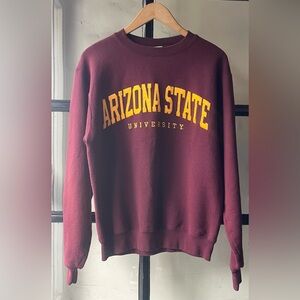 Arizona State University Burgundy Crew Neck Sweater